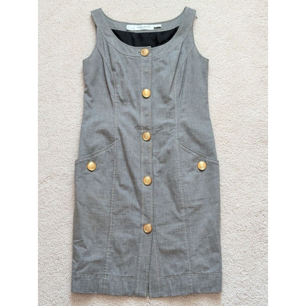 Vintage Bill Blass Sleeveless Mini Suit Dress Size 8